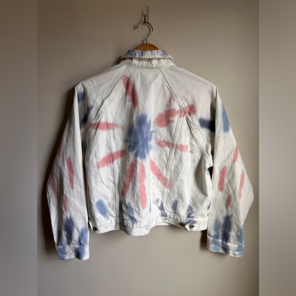 Madewell The Raglan Oversized Jean Jacket: Tie-Dyed Edition size XL - Picture 8 of 12
